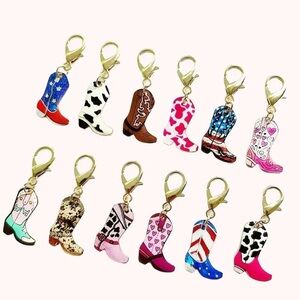 Colorful Boot bag charms/keychains